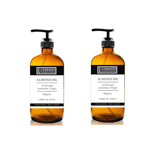 SWEET ALMOND OIL ORGANIC 2 X 500ML